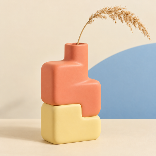 Two-Tone Decorative Vase